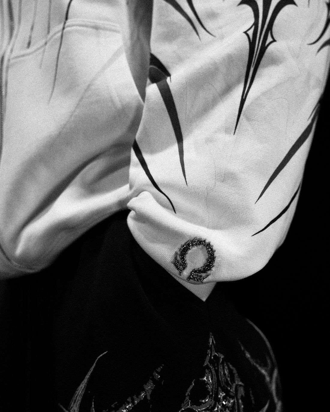 Immortality Oversized Zip-Up Hoodie [DIVINE WHITE]