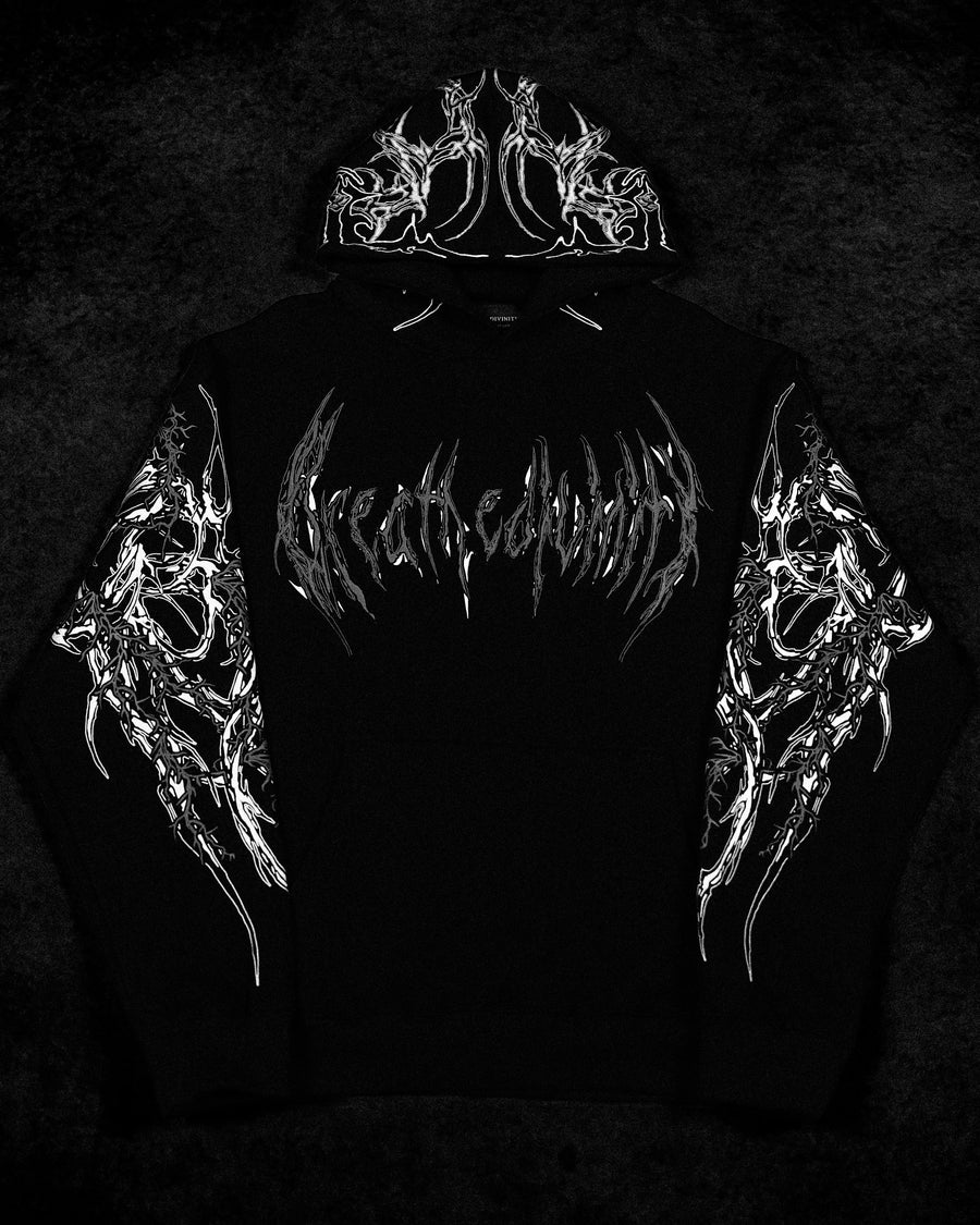 Deathblade Oversized pullover hoodie [VOID BLACK]