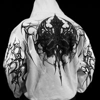 Immortality Oversized Zip-Up Hoodie [DIVINE WHITE]