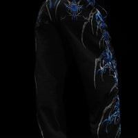 Women's Eternal Flame Rhinestone Oversized Sweatpants [MIDNIGHT BLUE]