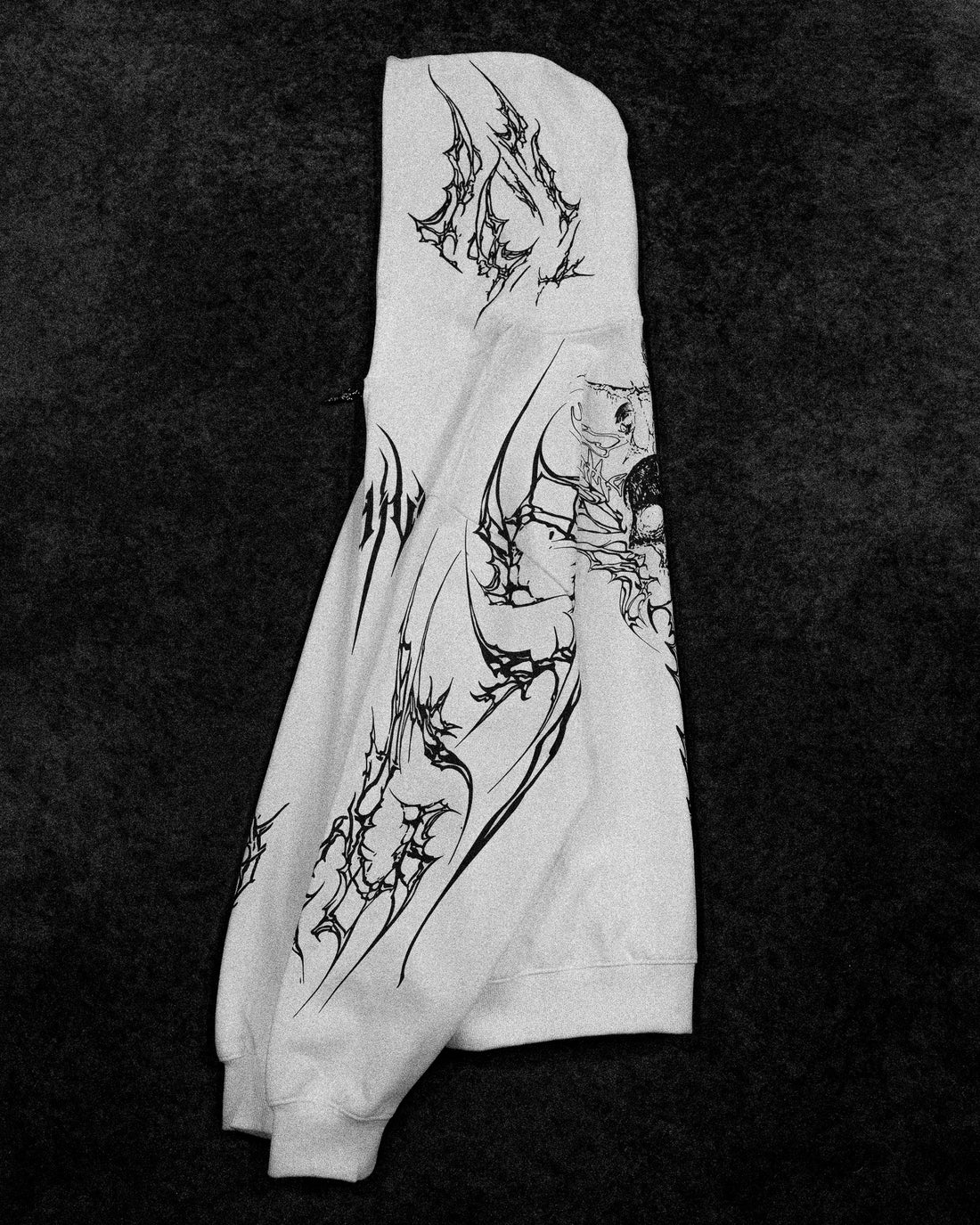 Kingslayer Oversized Zip-up hoodie [DIVINE WHITE]