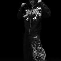 Mens Tarnished Zip-up Hoodie [VOID BLACK]