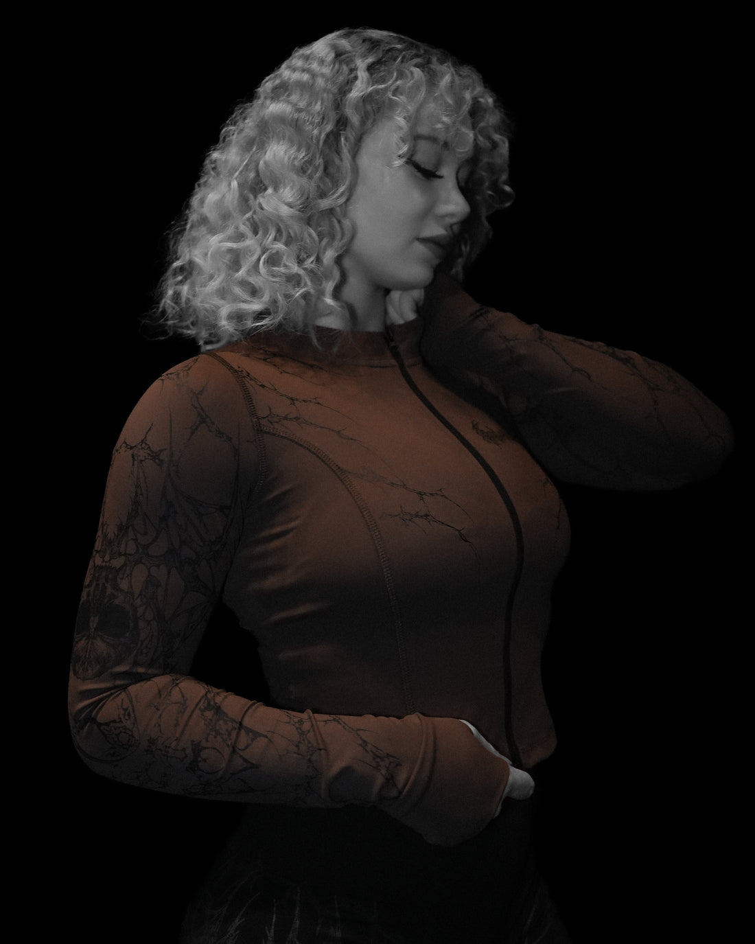 Women's Void Tech™ Widowmaker Zip-up Compression Jacket [BROWN]