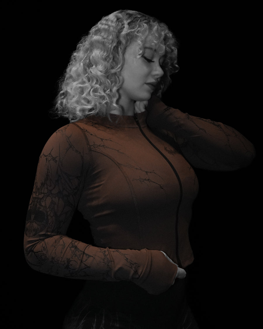 Women's Void Tech™ Widowmaker Zip-up Compression Jacket [BROWN]