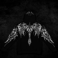 Deathblade Oversized pullover hoodie [VOID BLACK]