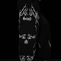 Women's Duskraven banana shaped Uncuffed Cargos [VOID BLACK]