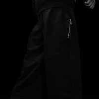 Deconstructed Oversized Cut & Sew Panel Sweatpants [VOID BLACK]