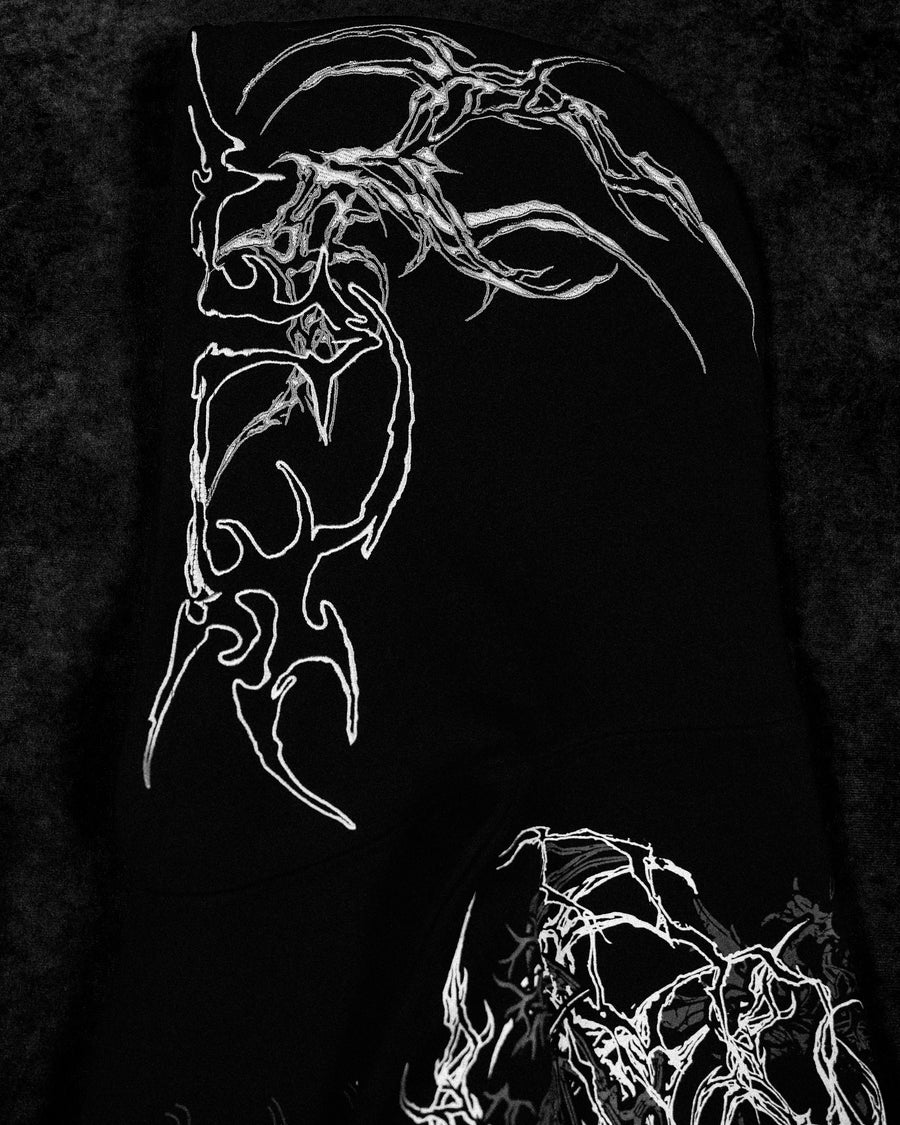 Deathblade Oversized pullover hoodie [VOID BLACK]
