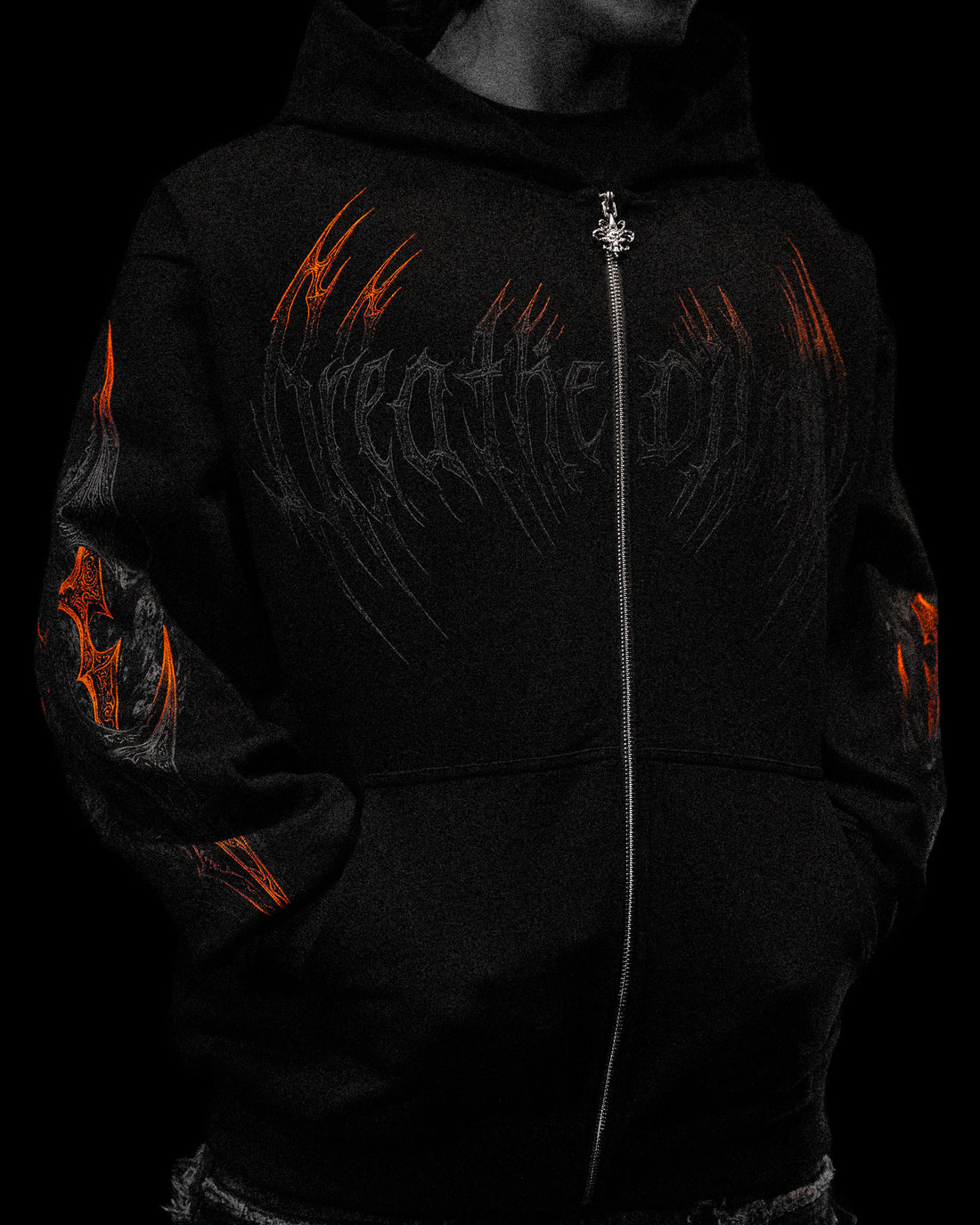 Berserker Oversized Zip-up Hoodie [SCORCH]