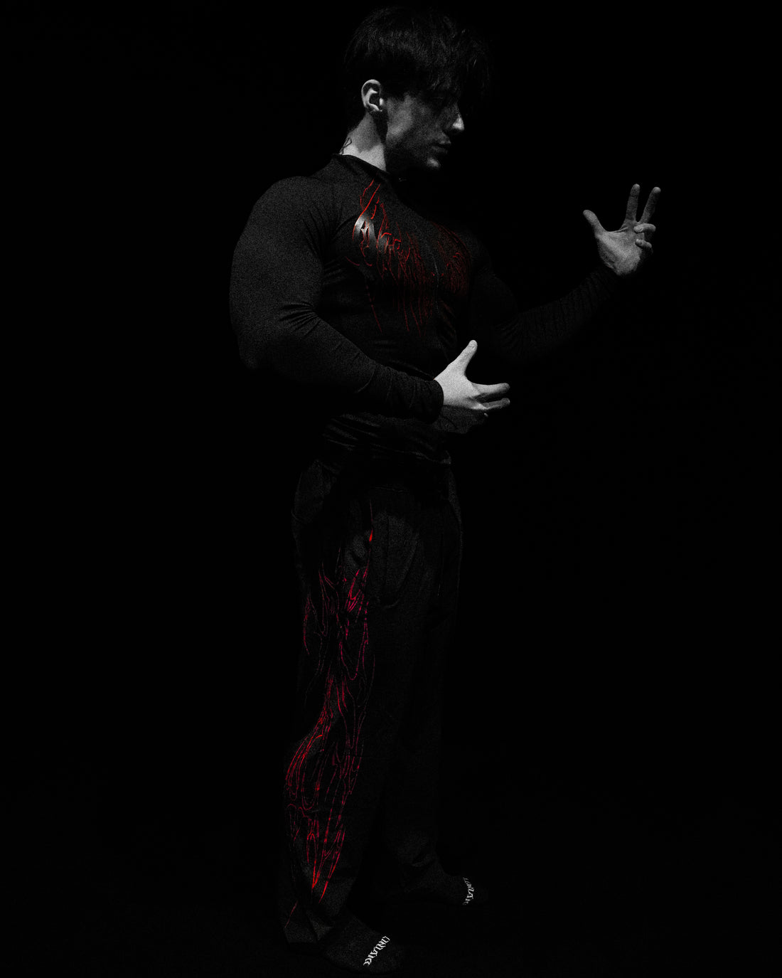 Dark Shadow Uncuffed Trackpants [HELLFIRE RED]