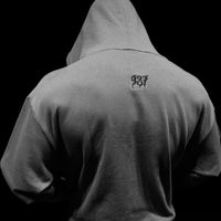 Grim Reaper Embroidered Oversized Zip-up Hoodie [DECAY]
