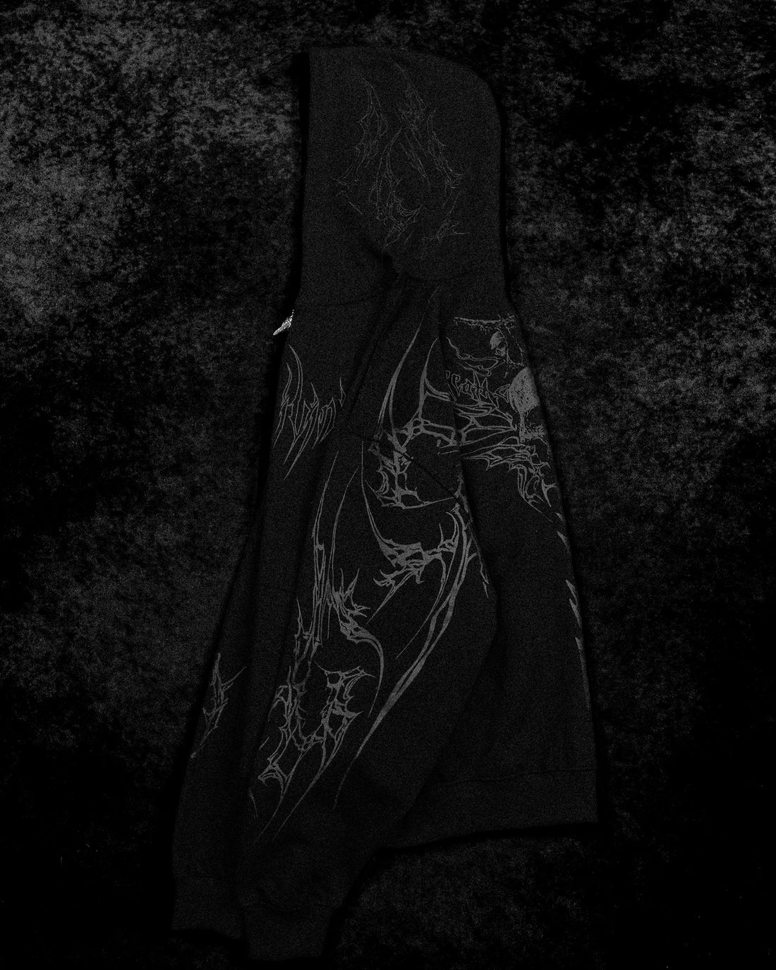 Kingslayer Oversized Zip-up hoodie [DARKNESS]