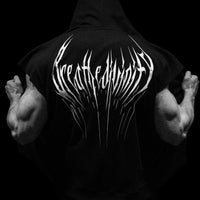 Venom Cutoff Zip-up Hoodie [VOID BLACK]
