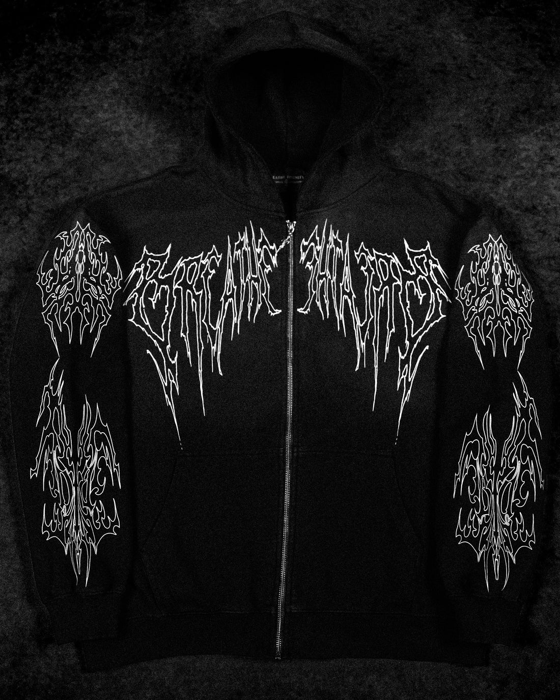 Abyssal Wraith Oversized Zip-up Hoodie [SMOKE]