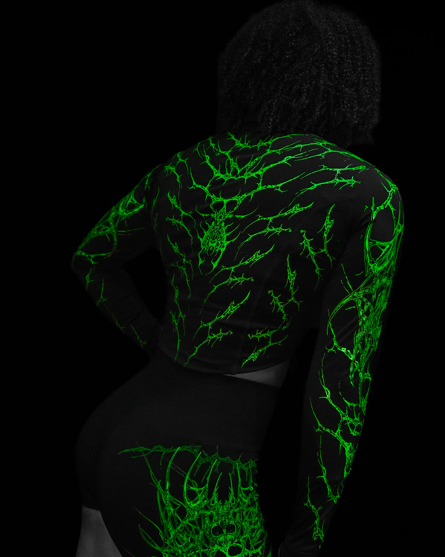 Women's Void Tech™ Widowmaker Zip-up Compression Jacket [GLOW IN THE DARK]