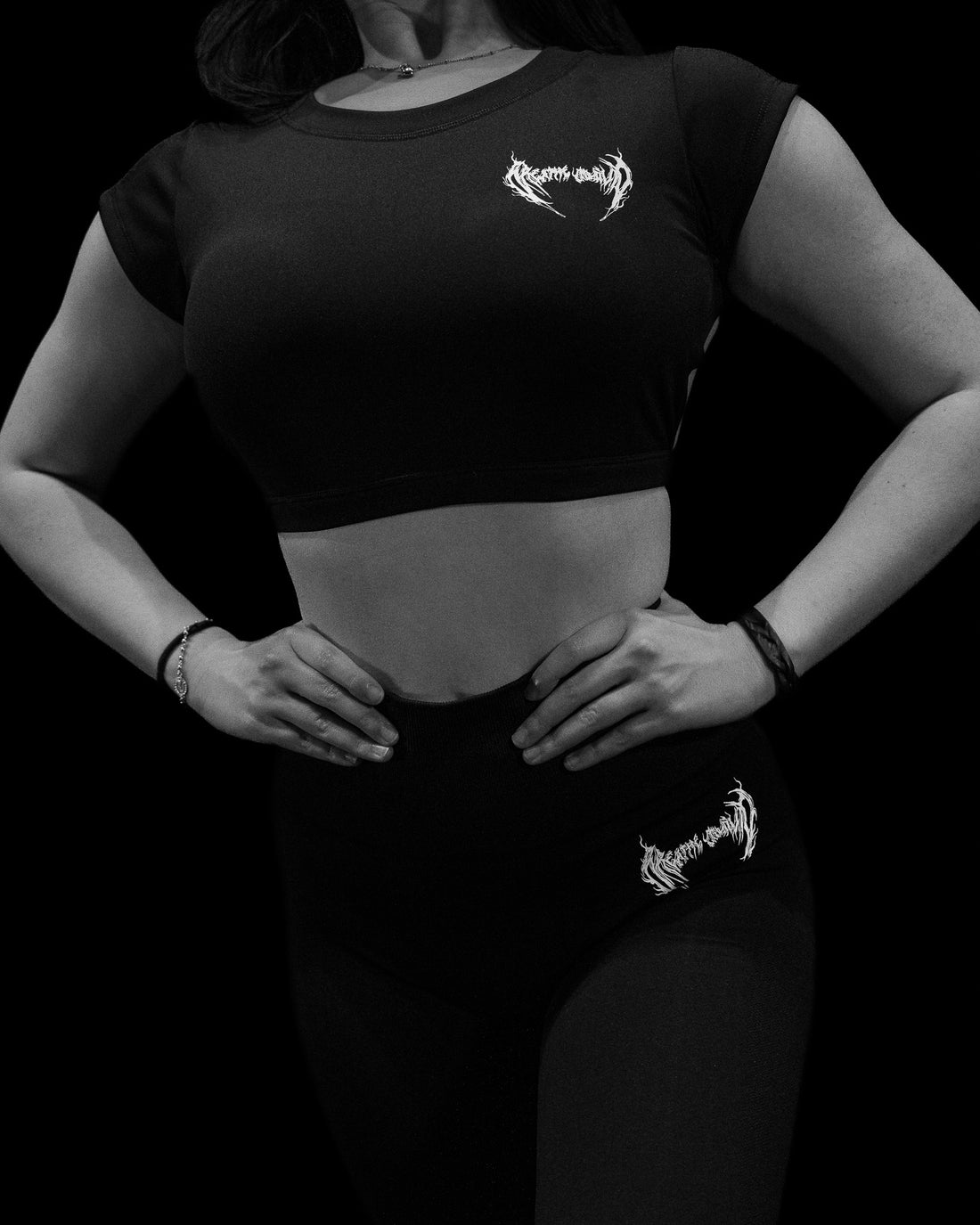Void Tech™ Essential Open Back Crop Top [VOID BLACK]