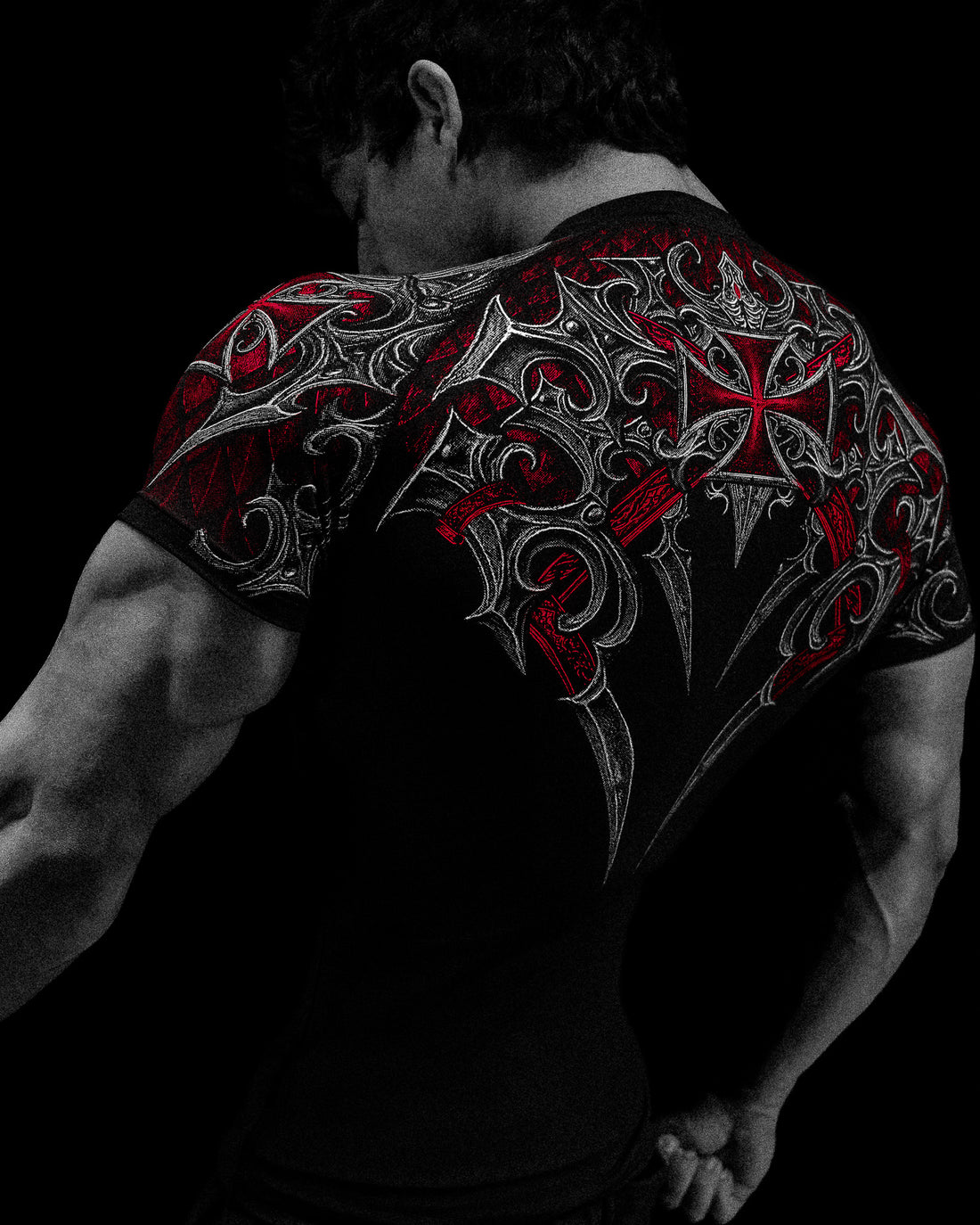 Void Tech™ Armored Short Sleeve Compression [BLOOD METAL]
