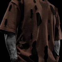 Tarnished Destroyed Oversized T-shirt [ROOT BEER]