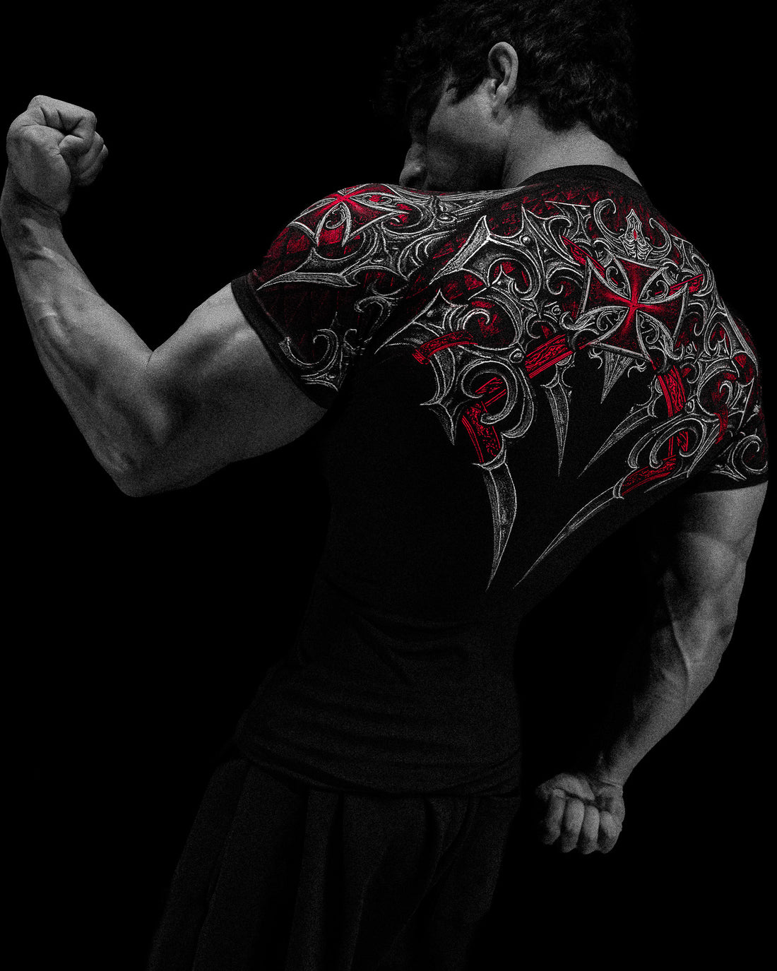 Void Tech™ Armored Short Sleeve Compression [BLOOD METAL]
