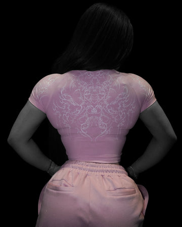 Women's Void Tech™ Black Petal Cropped Compression [PINK]