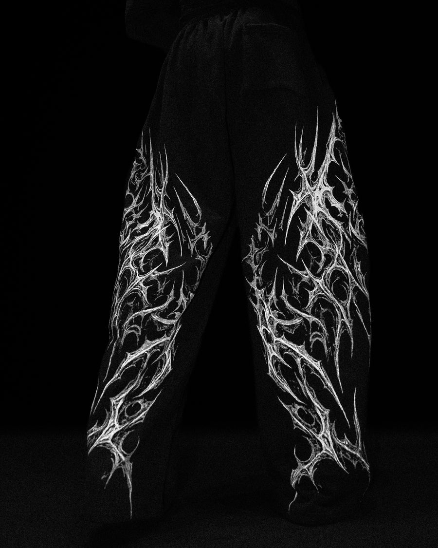 Blood Omen Banana Shape Uncuffed luxury sweatpants [VOID BLACK]