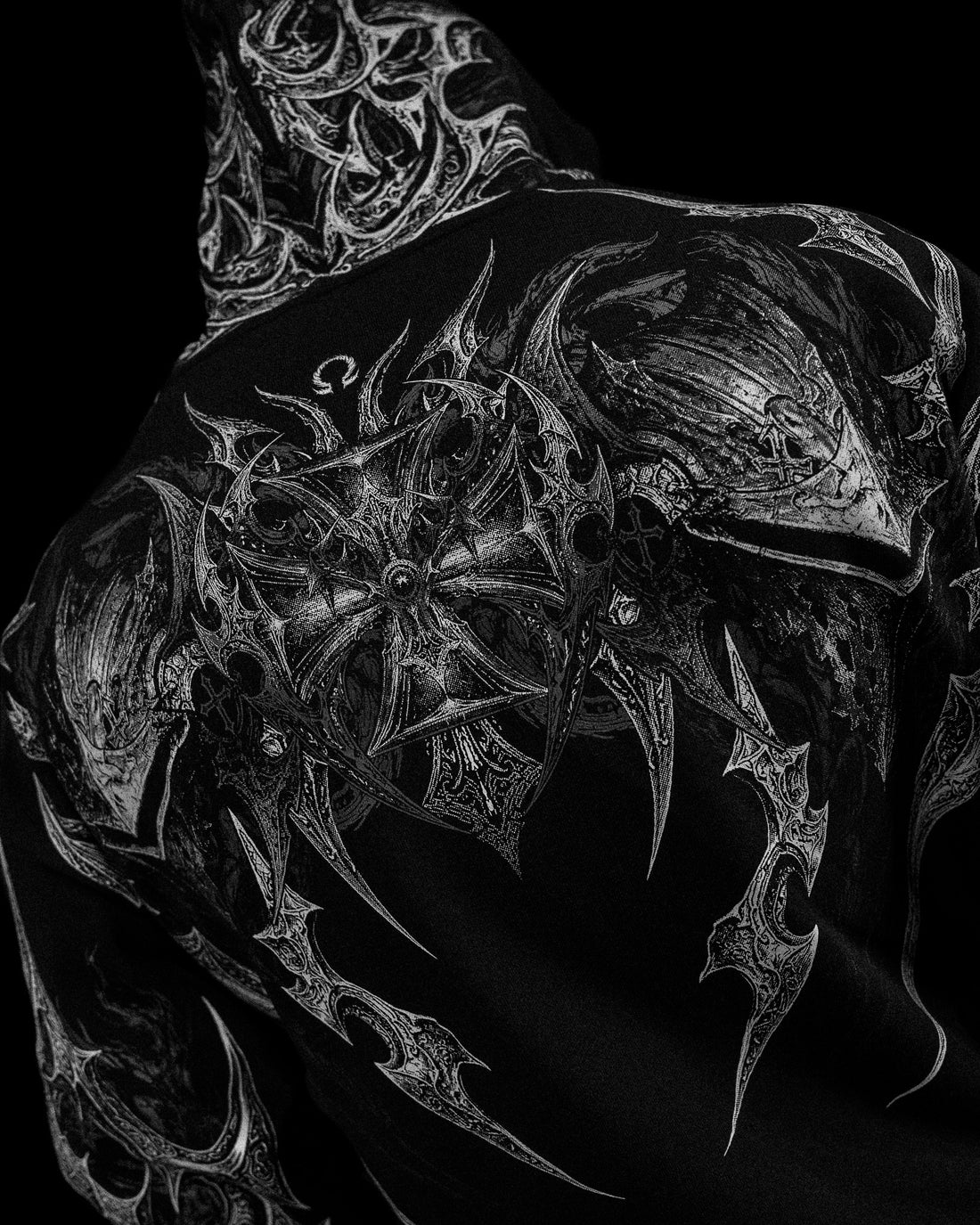 Berserker Oversized Zip-up Hoodie [VOID BLACK]