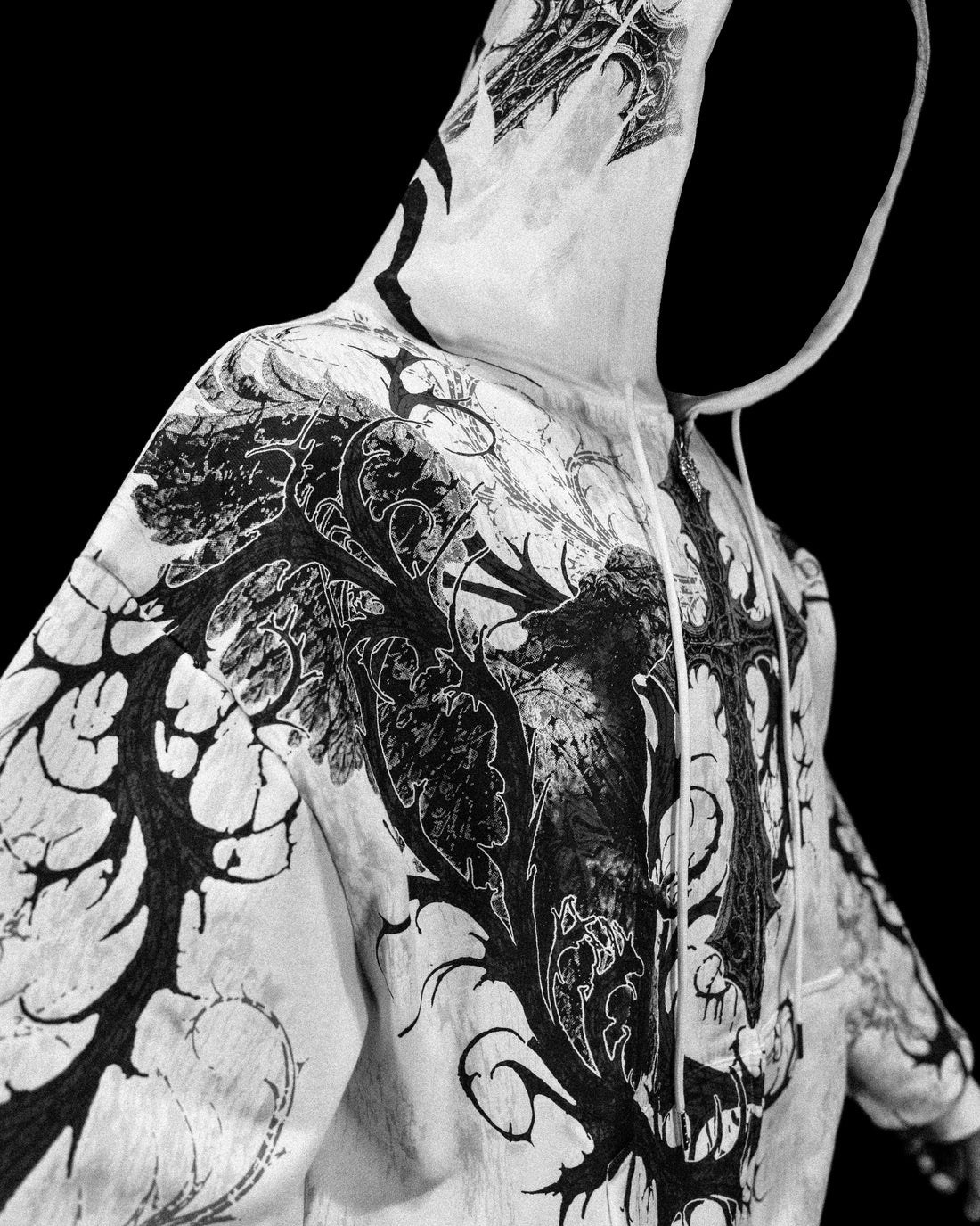 Sanctuary Oversized Zip-up Hoodie [DIVINE WHITE]