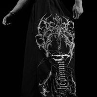 Death-Script Oversized Uncuffed Cargos [VOID BLACK]