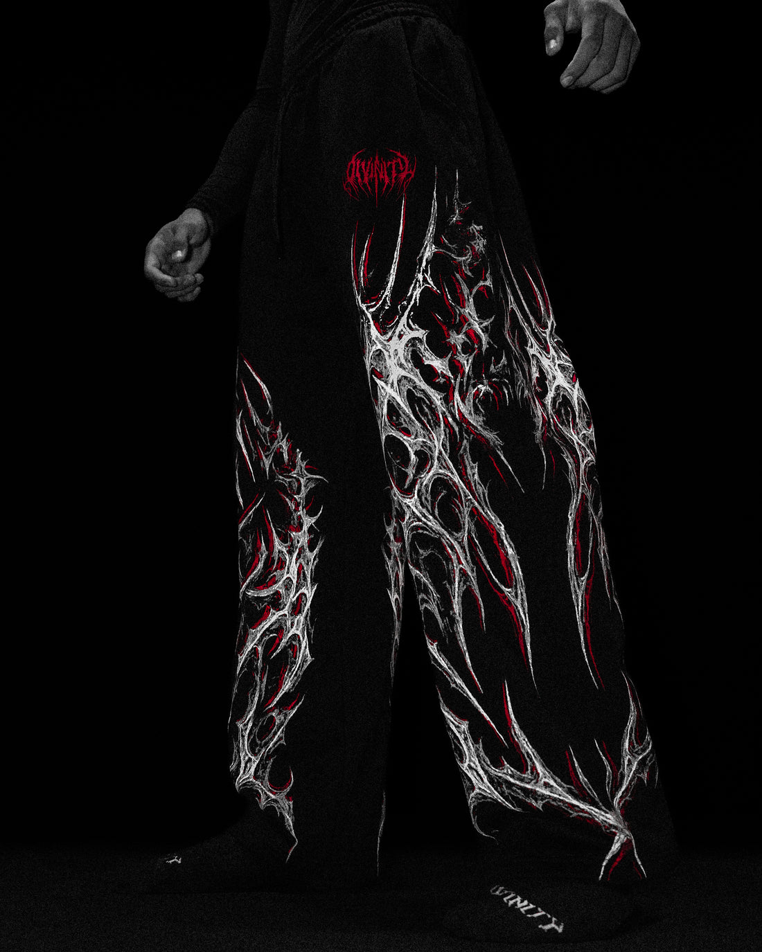Blood Omen Banana Shape Uncuffed luxury sweatpants [HEAVENLY RED]