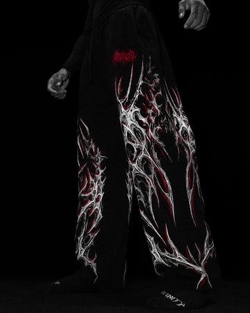 Blood Omen Banana Shape Uncuffed luxury sweatpants [HEAVENLY RED]