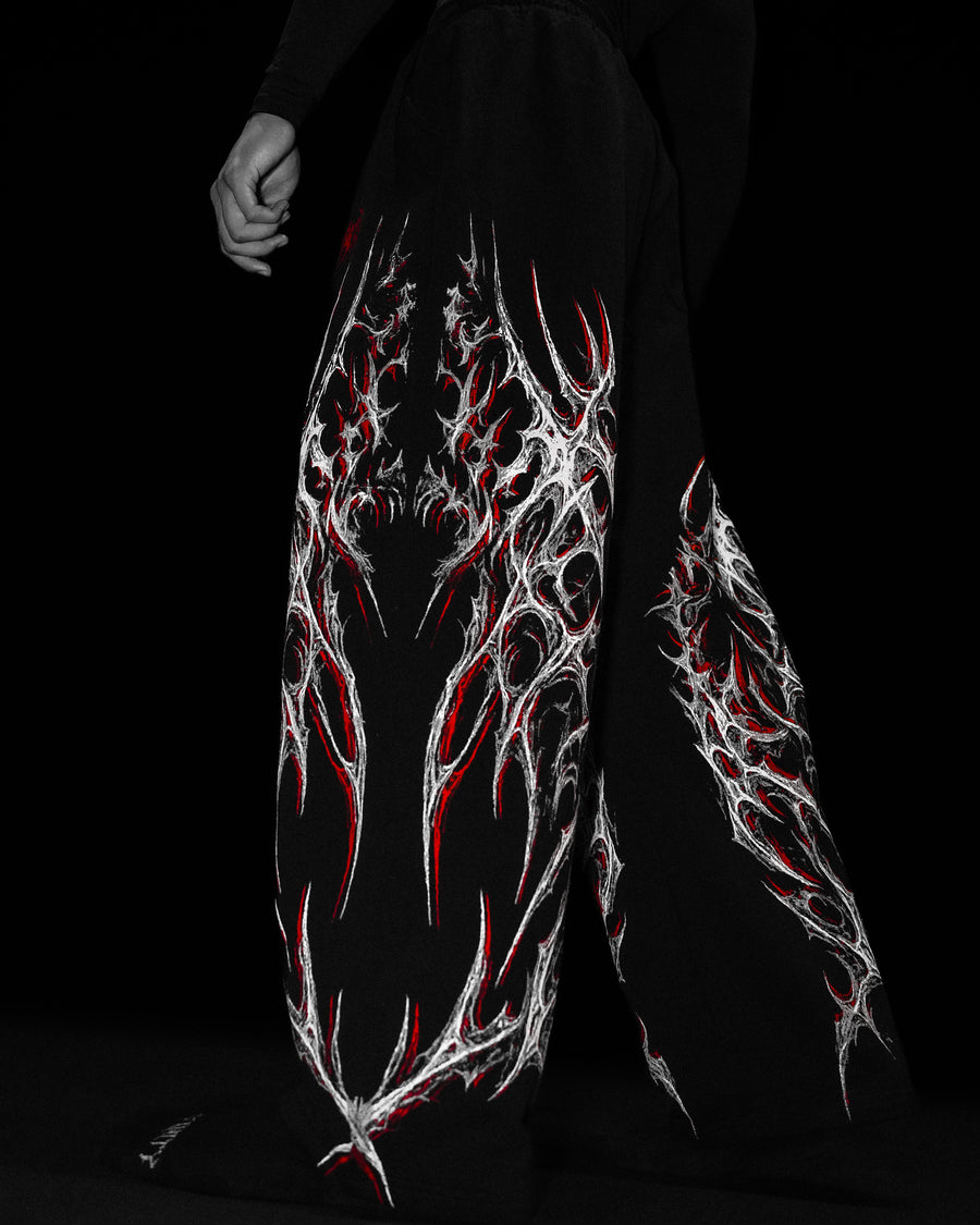 Blood Omen Banana Shape Uncuffed luxury sweatpants [HEAVENLY RED]