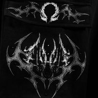 Death-Script Oversized Uncuffed Cargos [VOID BLACK]