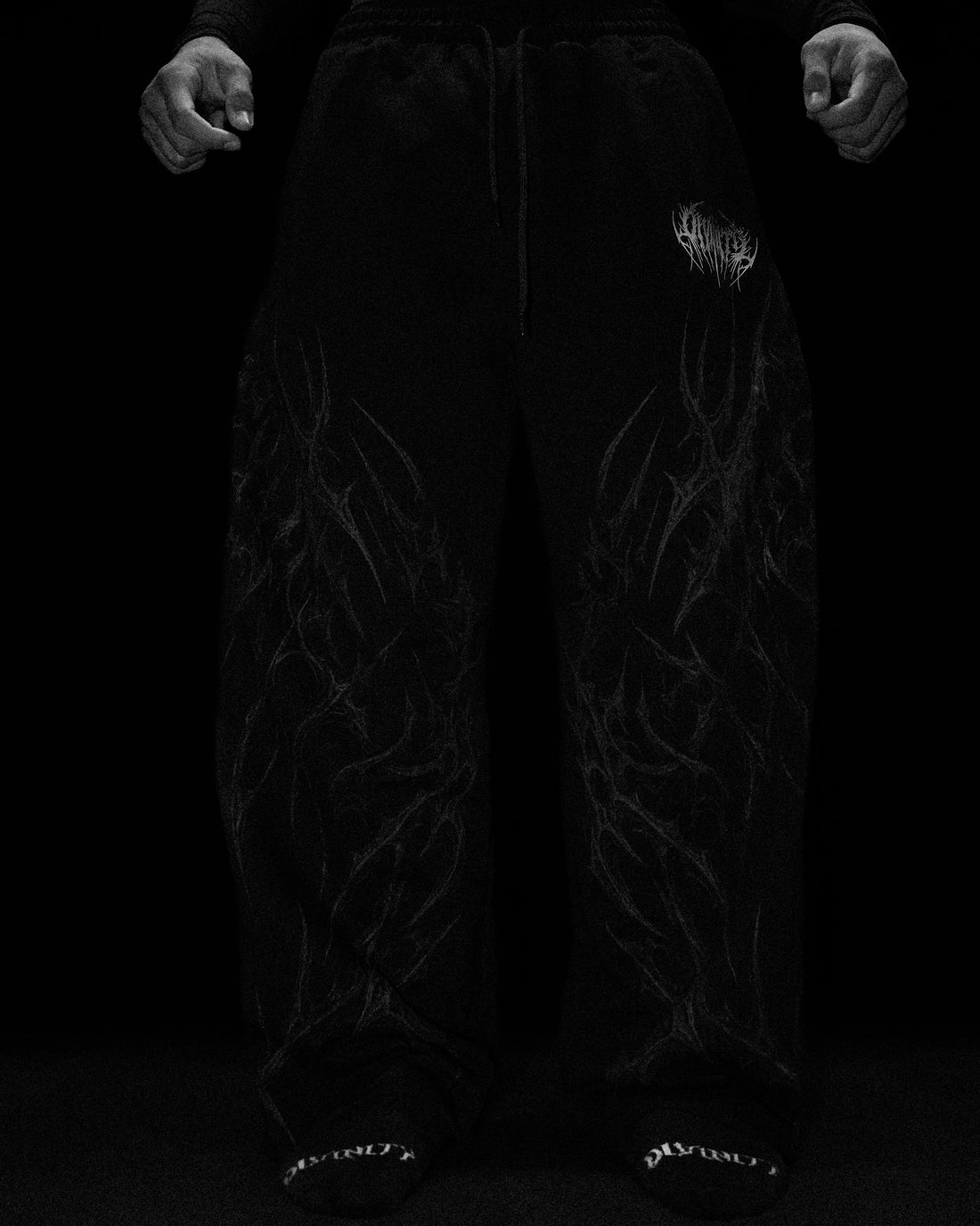 Blood Omen Banana Shape Uncuffed luxury sweatpants [MIDNIGHT]
