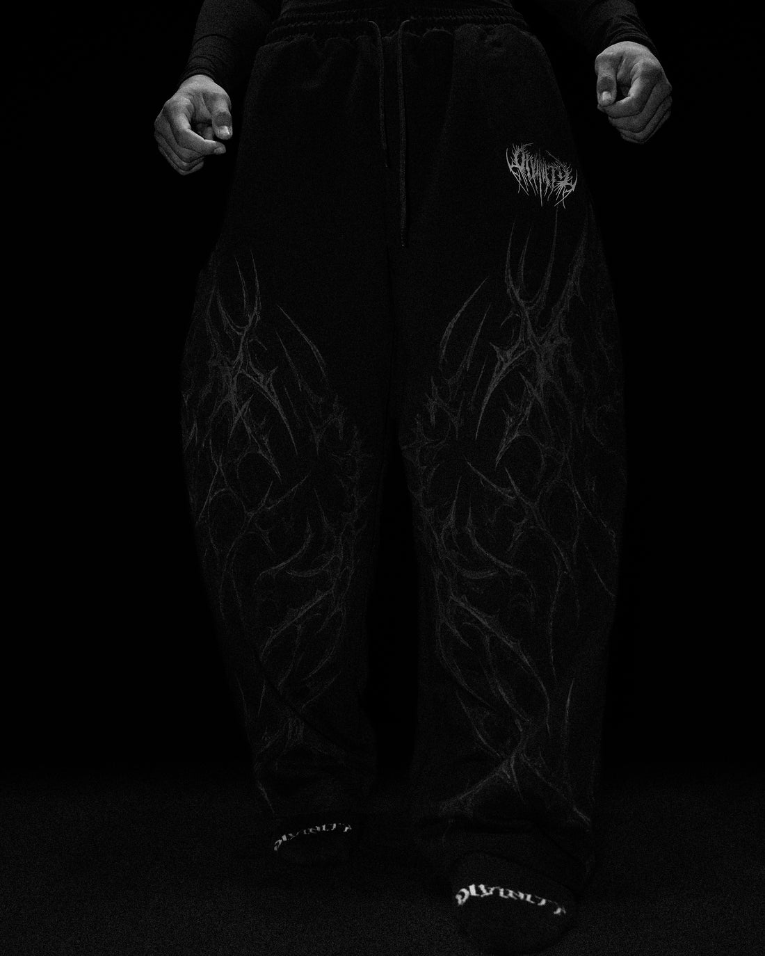 Blood Omen Banana Shape Uncuffed luxury sweatpants [MIDNIGHT]