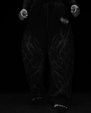 Blood Omen Banana Shape Uncuffed luxury sweatpants [MIDNIGHT]