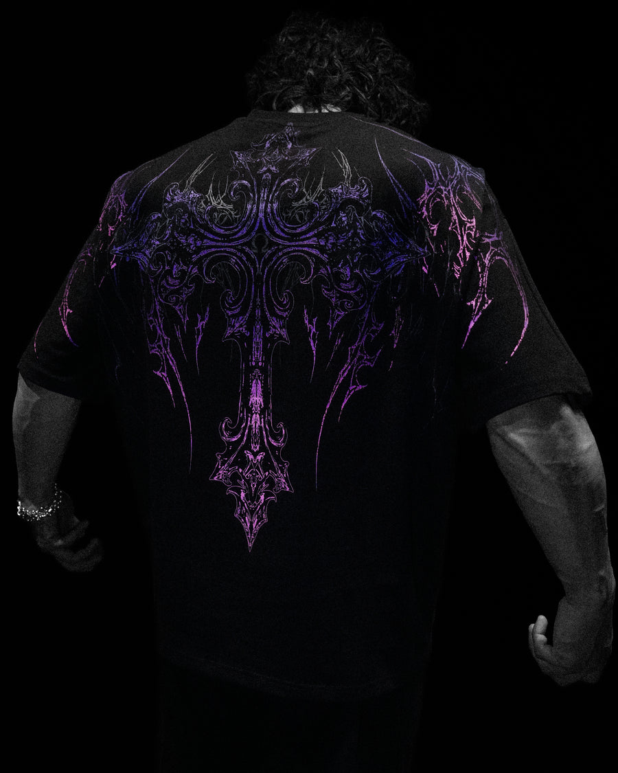 Dark Cathedral Oversized T-shirt [HOLLOW PURPLE]