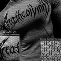 Doom Tech™ Armored Venom Texture Short sleeve Compression [WHITE GRADIENT]