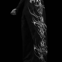 Women's Eternal Flame Rhinestone Oversized Sweatpants [VOID BLACK]