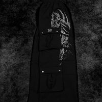 937 Embroidered Tactical Oversized Uncuffed Cargos [VOID BLACK]