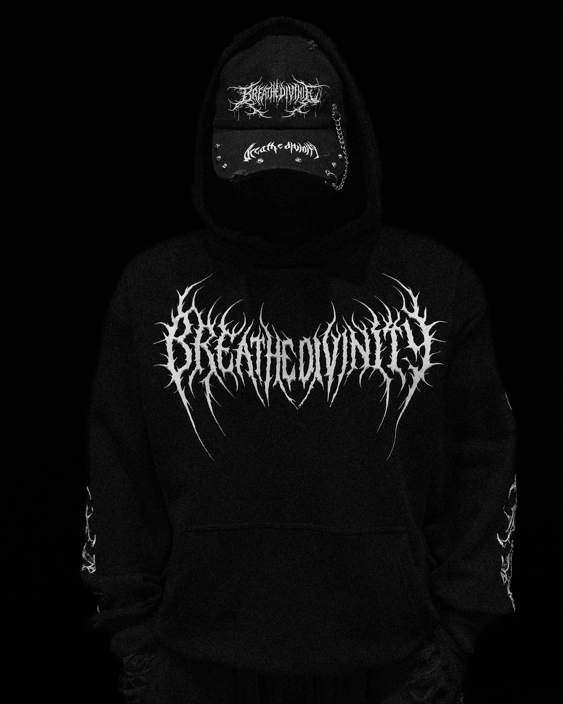 Dragon Blade Oversized pullover hoodie [VOID BLACK]