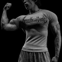 Doom Tech™ Armored Venom Texture Short sleeve Compression [WHITE GRADIENT]