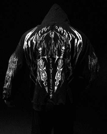 Dragonheart Oversized pullover hoodie VOID BLACK