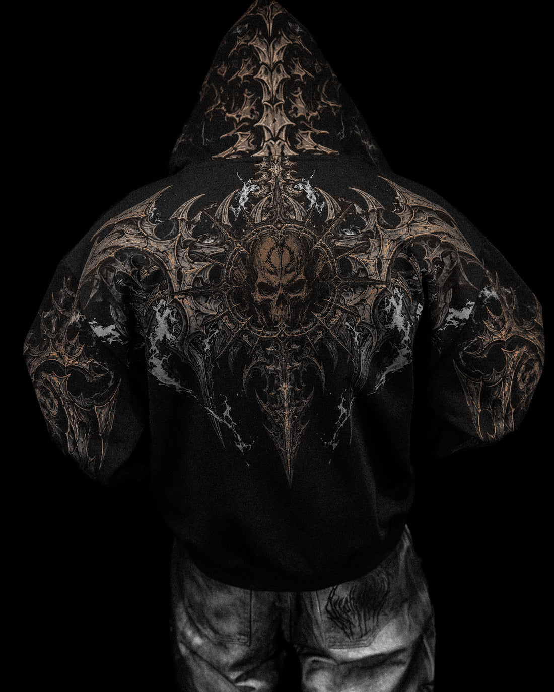 Death Slayer Oversized Zip-up Hoodie [WITHER]