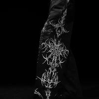 Women's Widow's Blade Rhinestone Uncuffed luxury sweatpants [VOID BLACK]