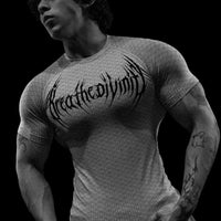 Doom Tech™ Armored Venom Texture Short sleeve Compression [WHITE GRADIENT]