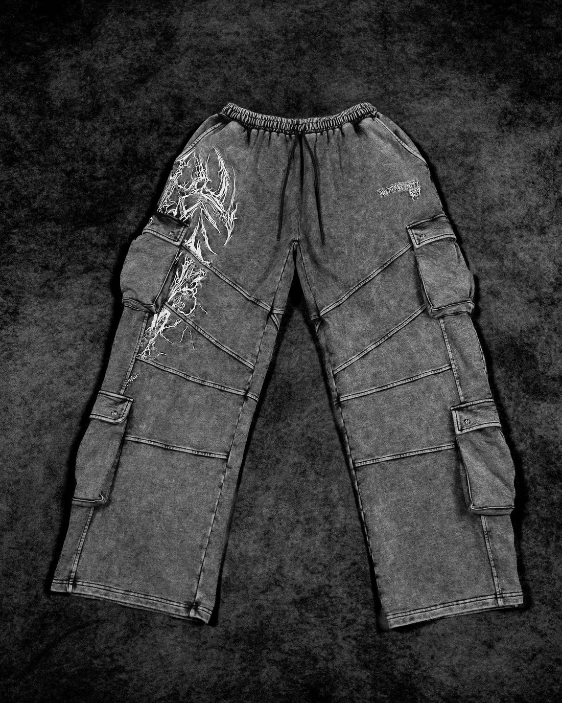 937 Embroidered Tactical Oversized Uncuffed Cargos [VINTAGE]