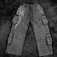 937 Embroidered Tactical Oversized Uncuffed Cargos [VINTAGE]
