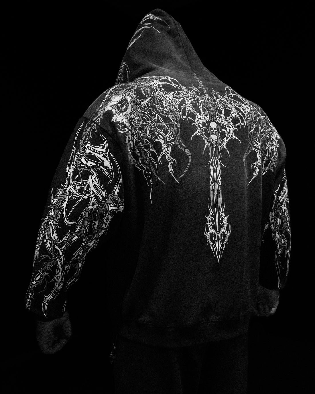 Deathblade Oversized pullover hoodie [SMOKE]