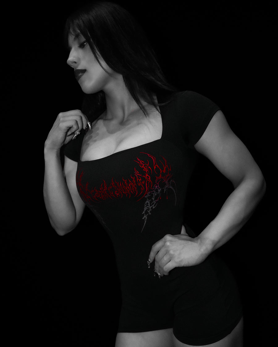 Women's Void Tech™ Dark Ember Bodysuit [NIGHTMARE]