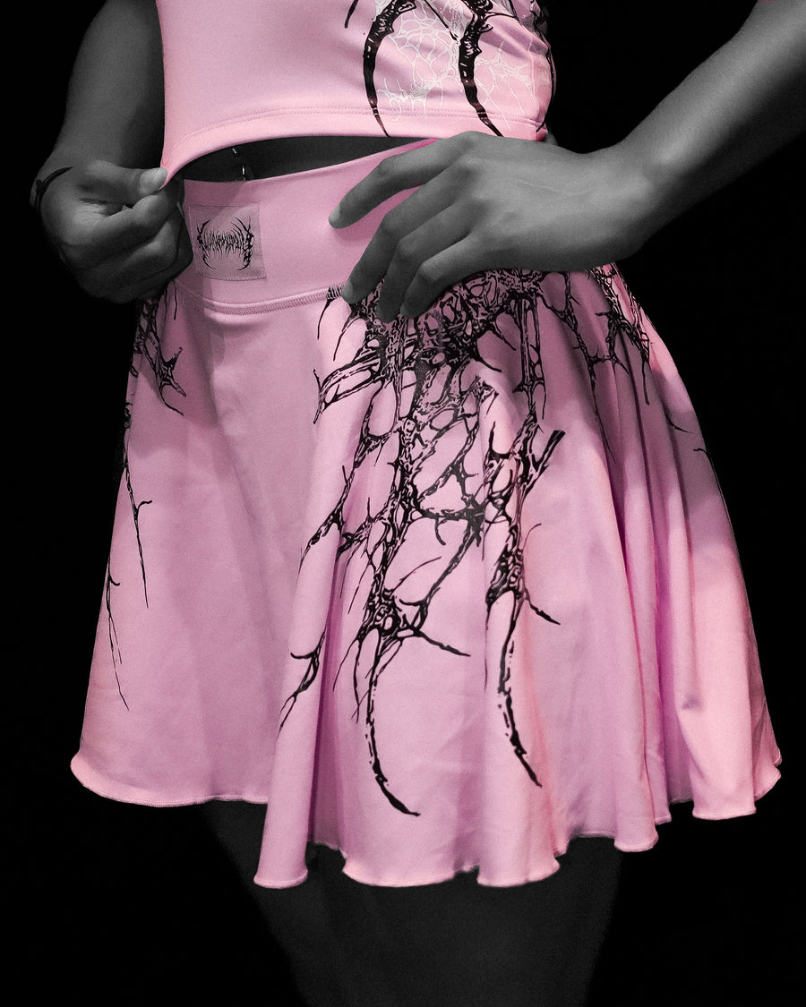 Women's Black Widow Athletic Skirt [STRAWBERRY]